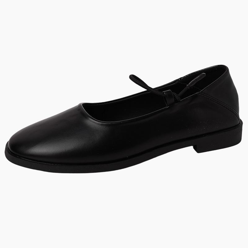 Retro niche simple elastic band ballet shoes women 2025 summer new commuter soft sole comfortable small single shoes