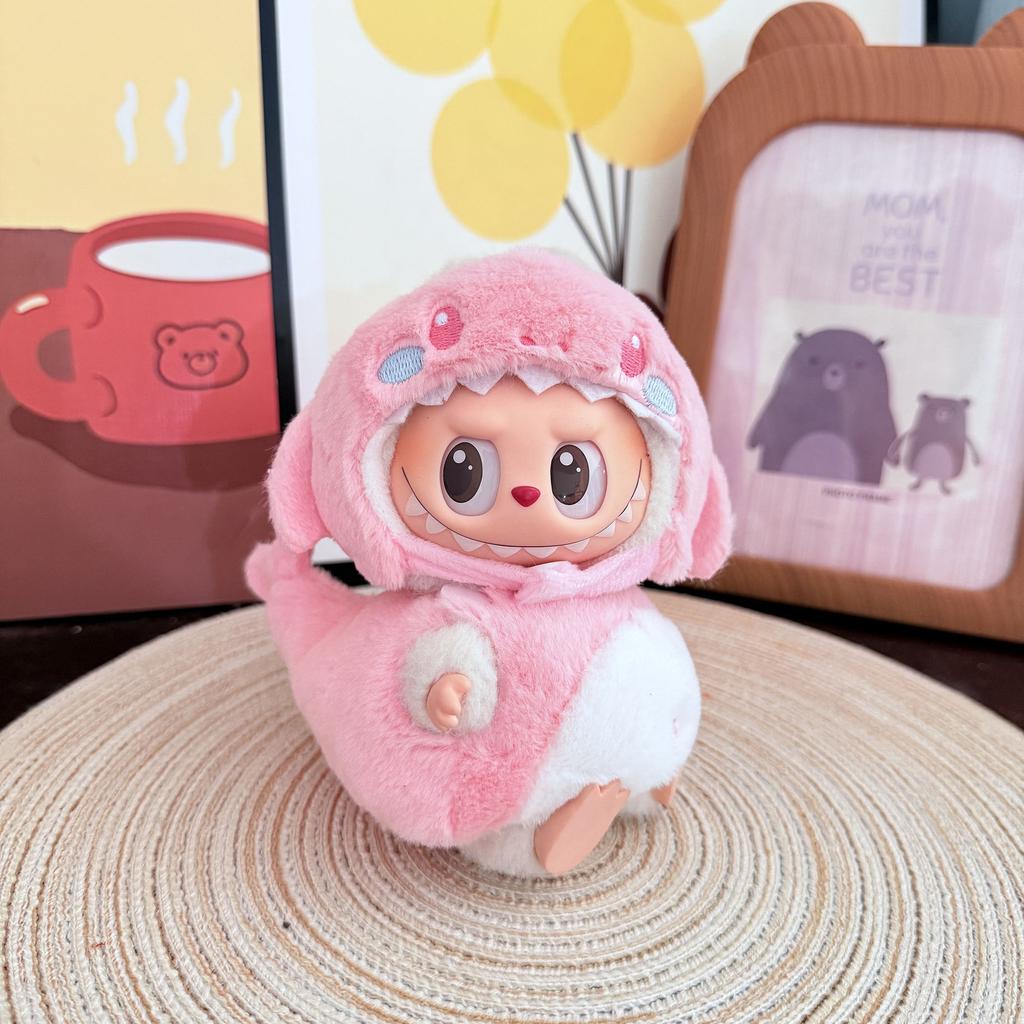 Cute Fried Shrimp Outfit Doll Clothes for Labubu Cartoon Cockroach Dinosaur Plush Clothes Clothes for Labubu V1 V2 V3 Dolls