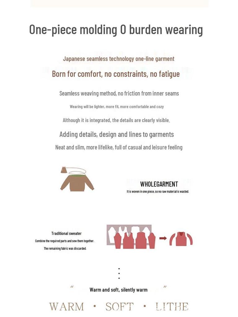 Women's 100% Wool Long-Sleeve Half-High Neck Sweater - Loose Fit, Ideal for Autumn/Winter