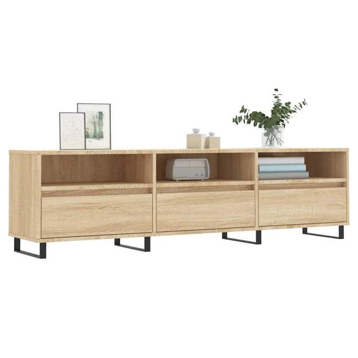vidaXL Meuble TV chêne sonoma 150x30x44,5 cm bois d'ingénierie 831303