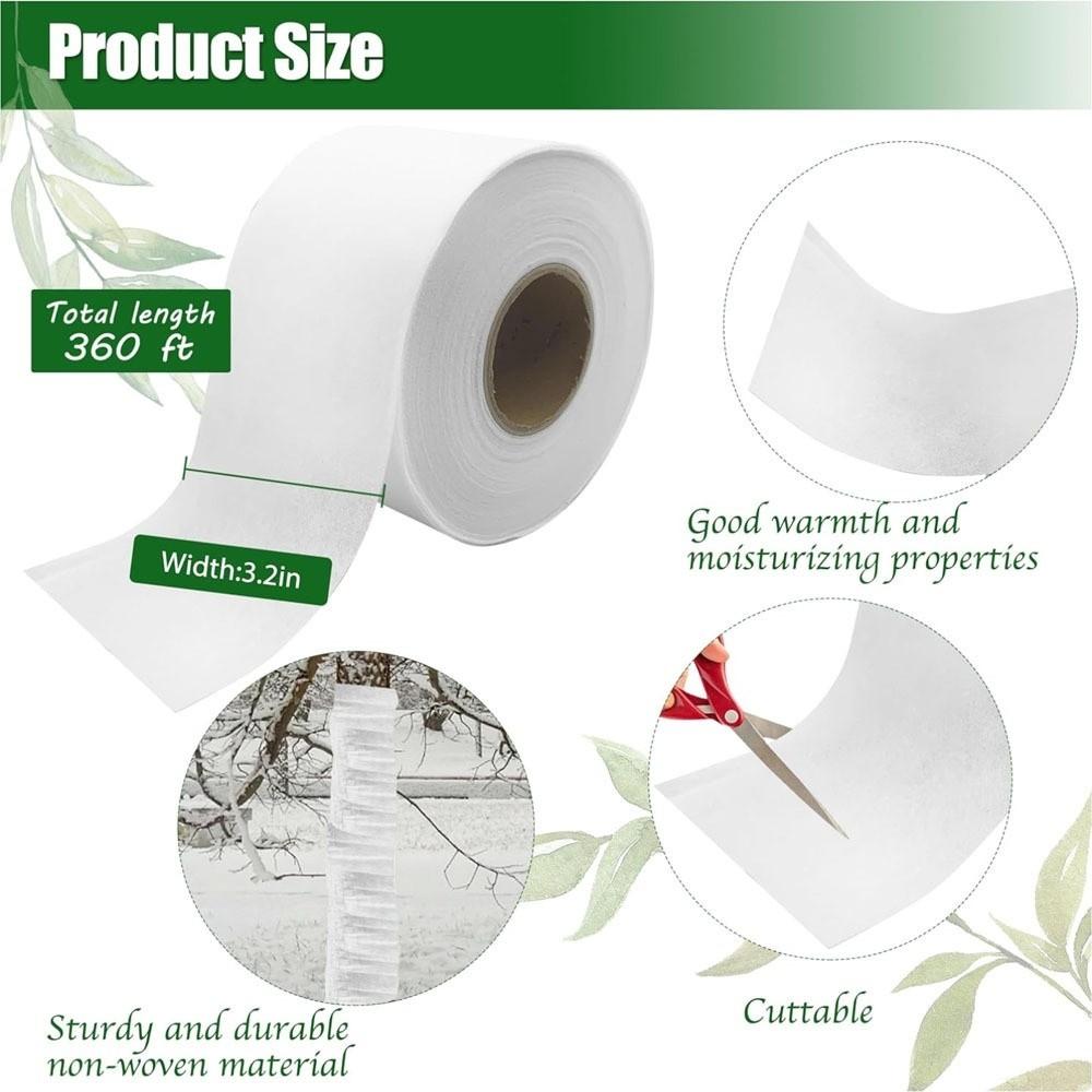 Non-woven Tree Protection Tape White Coldproof Plant Antifreeze Cover Keep Warm Moisture Retention Plant Bandage Wrap