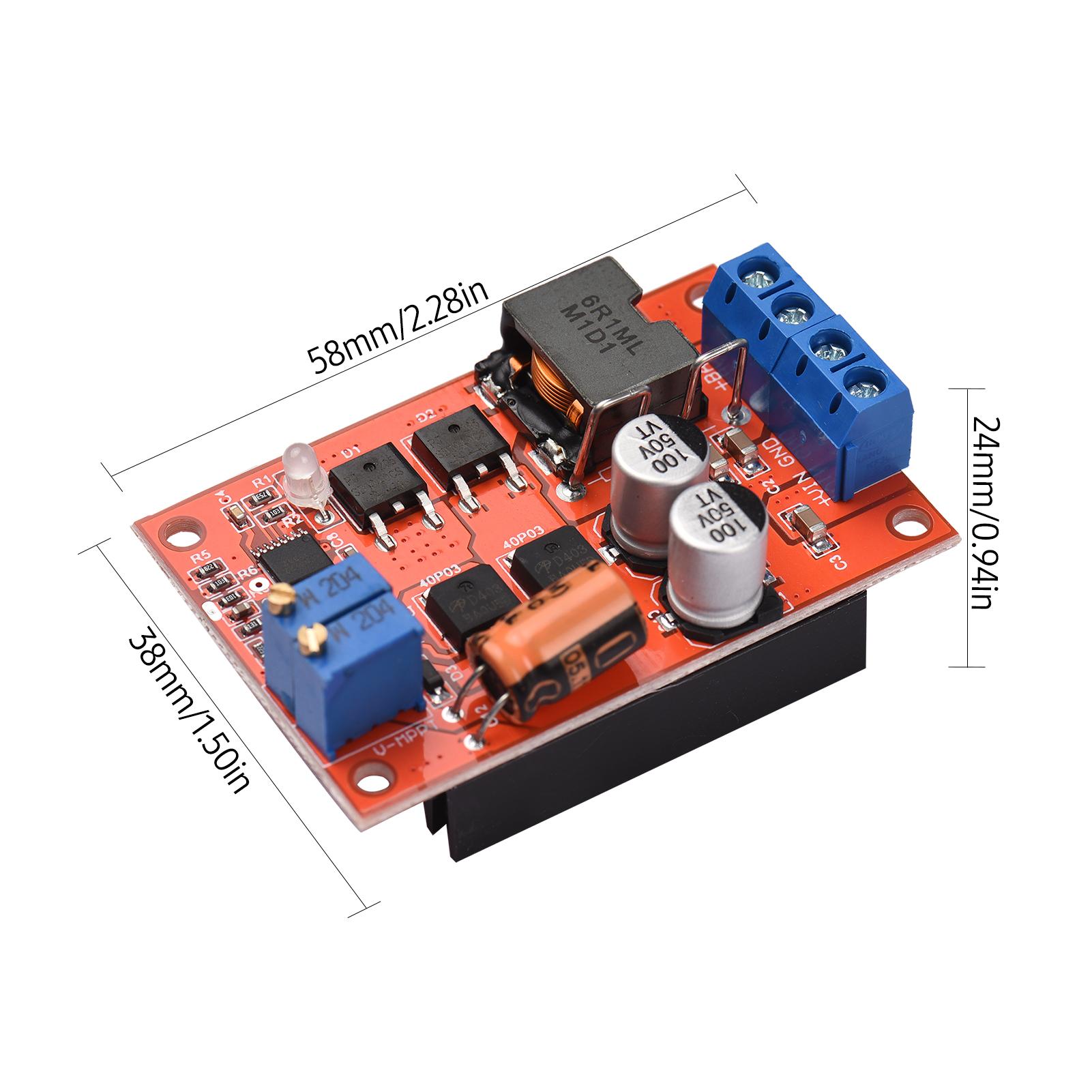 

MPPT Solar Panel Controller Module 5A Solar Charging Panel Regulator Battery Charging PCB Board Simple MPPT Charge різнокольоровий