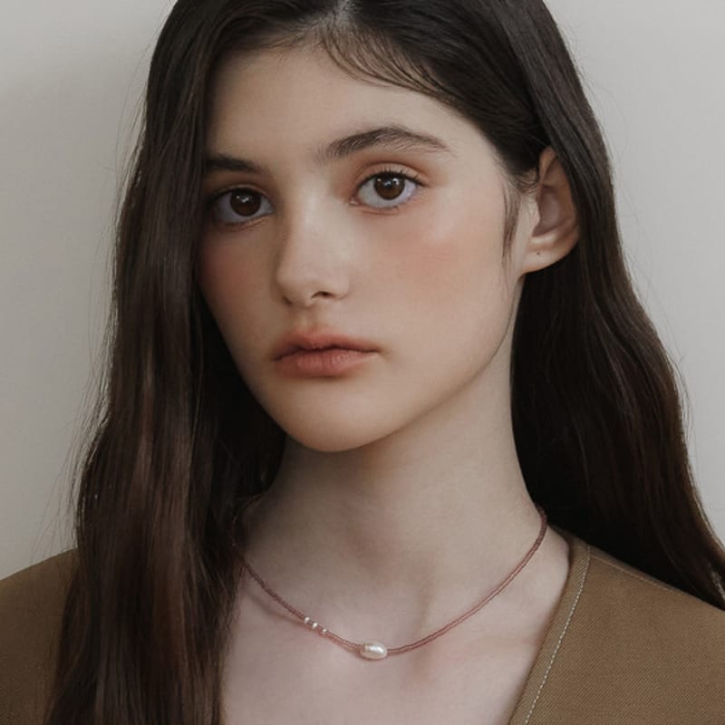 Tatiana (925 Silver) Blush Pearl Bead Necklace NZ2442