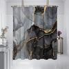 1 Pièce de Rideau de Douche Motif Marbre Noir 180x180cm Impression Numérique Séparateur de Salle de Bain Imperméable et Résistant à la Moisissure
