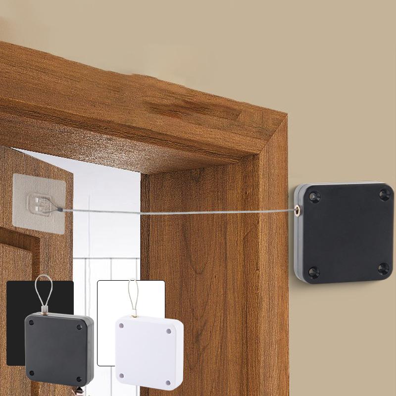 Automatic Sensor Door Closer Punch-Free Adjustable Surface Door Stopper Automatically Close Door Bracket Closer Home Improvement
