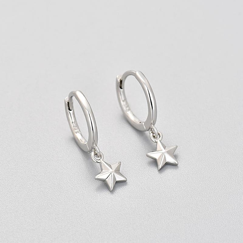 3D Five Pointed Star Earrings For Women Minimalist Chic Fashionable Temperament Versatile High End Jewelry