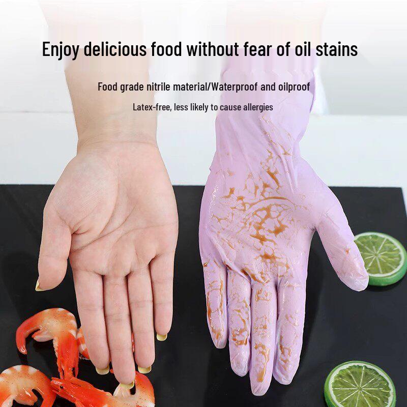 ZISIZ Durable Nitrile Dishwashing Gloves