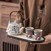 Chaxun Ice Grey Glaze Ceramic Gongfu Tea Set