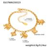 Qiong Yao Multifunctional Elephant Four-Leaf Clover Bracelet with Metal Chain and Multi-Element Pendant