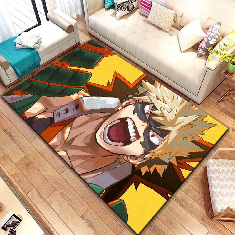 Anime carpet My hero science printed area carpet Living room Bedroom floor mat Kitchen Non slip Matte Mat Children's Bedroom Mat