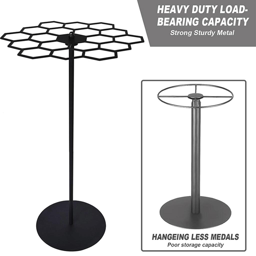 Roterende medaljehenger utstillingsstativ Metallholder Roterende medaljeholder Medaljeorganisatorer Egnet for hjem eller kontor