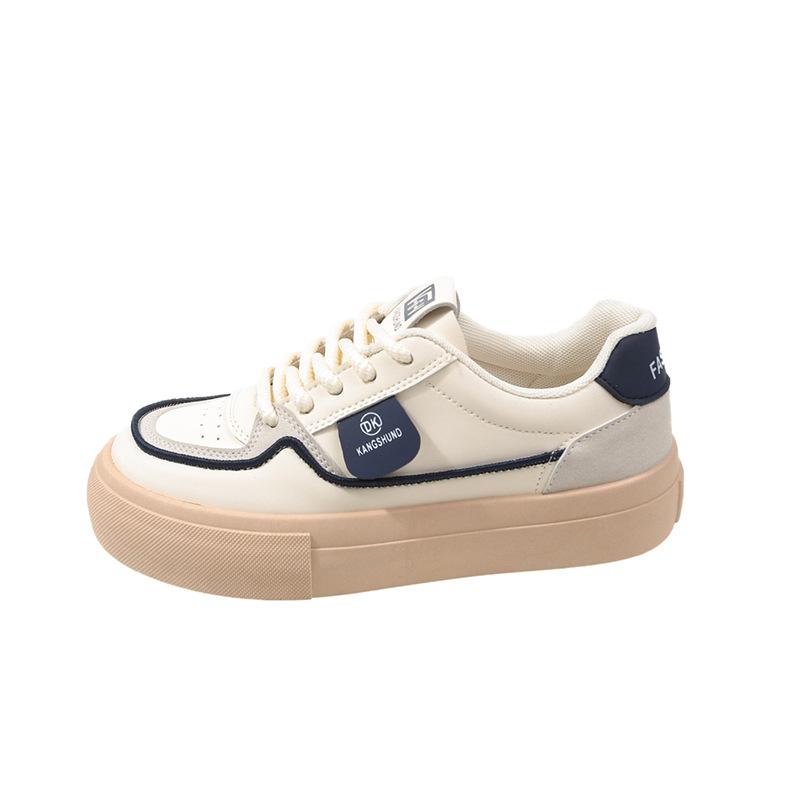 White shoes women's new autumn board shoes children's versatile thick soles heightening fashionable women's shoes