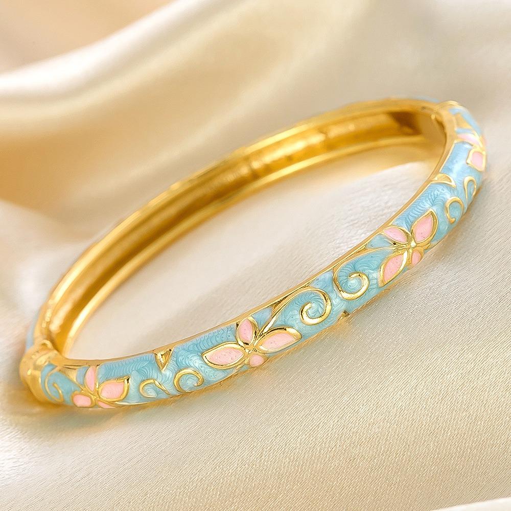 

Classic Vintage Cloisonne Bangle Traditional Women s Hand Bracelet Jewelry Gifts