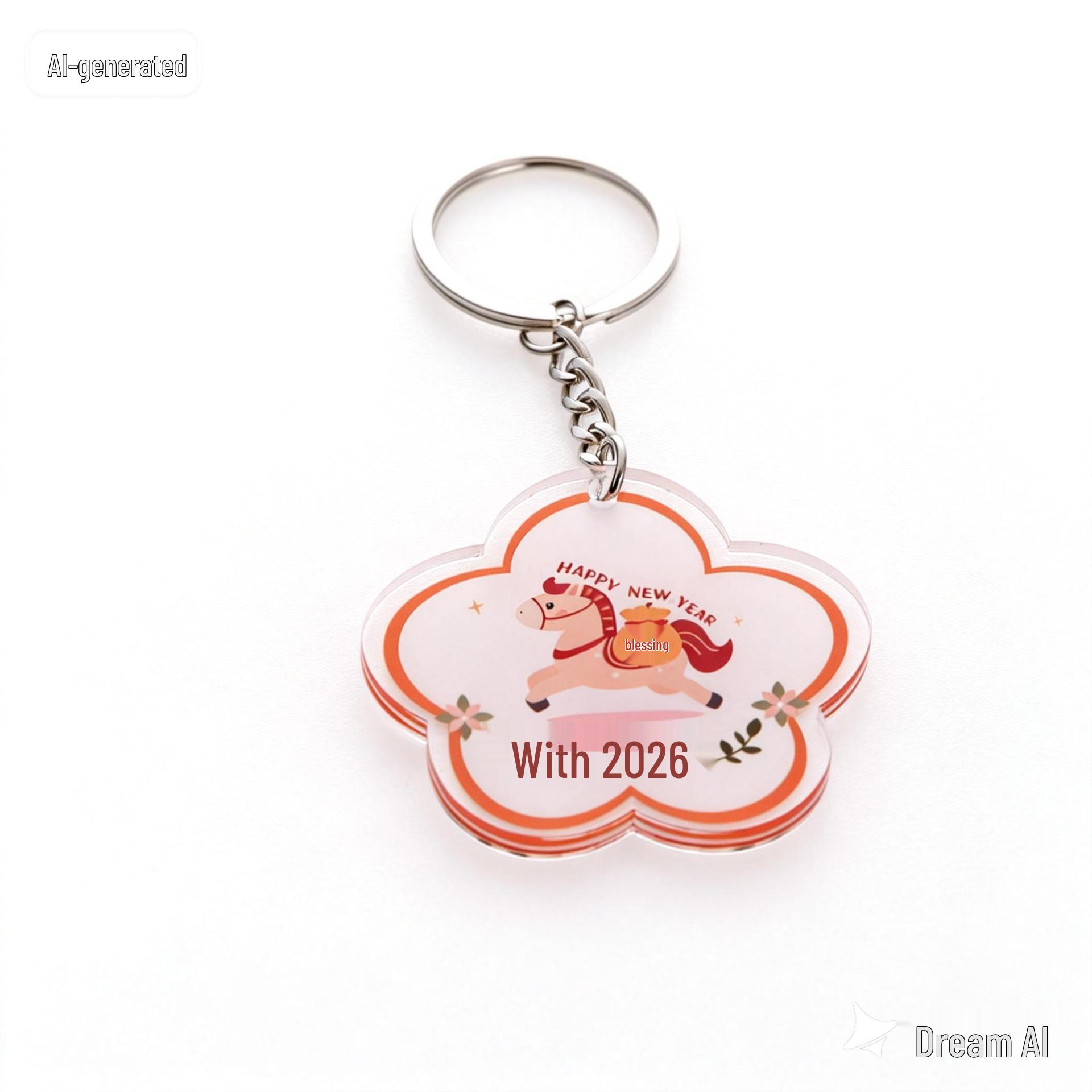 Custom Acrylic Anime Star Keychain and Standee - Double-Sided Pendant with Personalized Text and Photo. Height 5CM, Double-Sided Printing