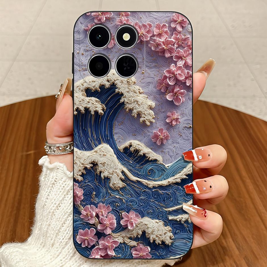 For Honor X6C X6B X6D X7D X7C Case Brilliant Flower Vintage Dyeing Anti-drop Simplicity Matte Shell For HonorX6C honorx7d Bumper