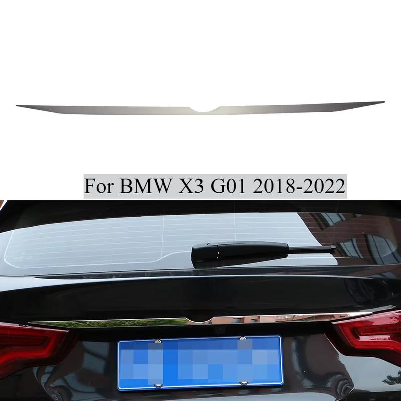 Rear Trunk Lid Cover Trim for BMW X3 G01 2018- Stainless Steel Car Tail Door Tailgate Molding Strip Exterior Accessories