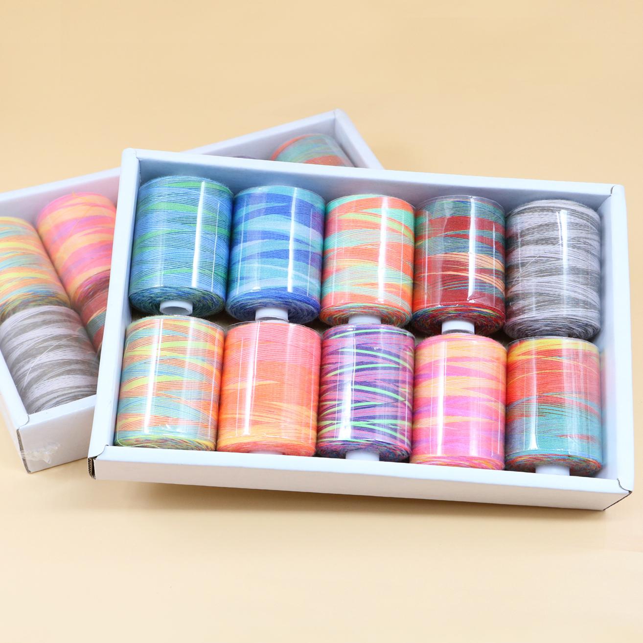 

Швейная нить на большой катушке, 1000 ярдов, ассорти цветов, для дома