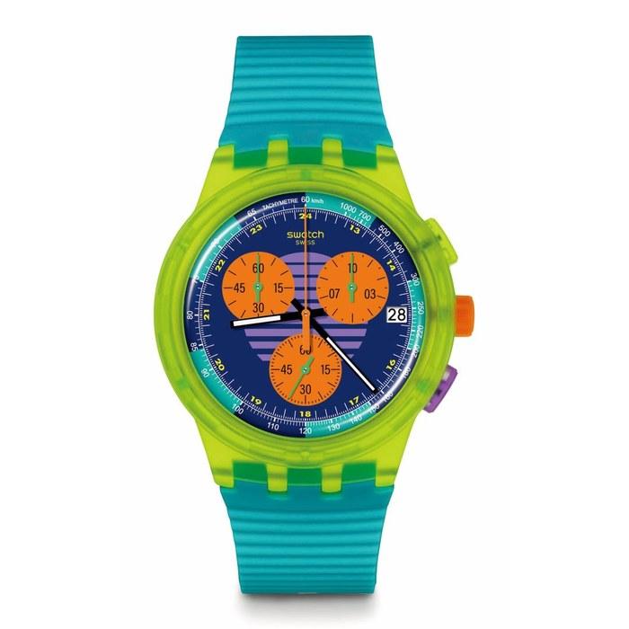 Swatch Neon Wave SUSJ404 New Chrono Plastic