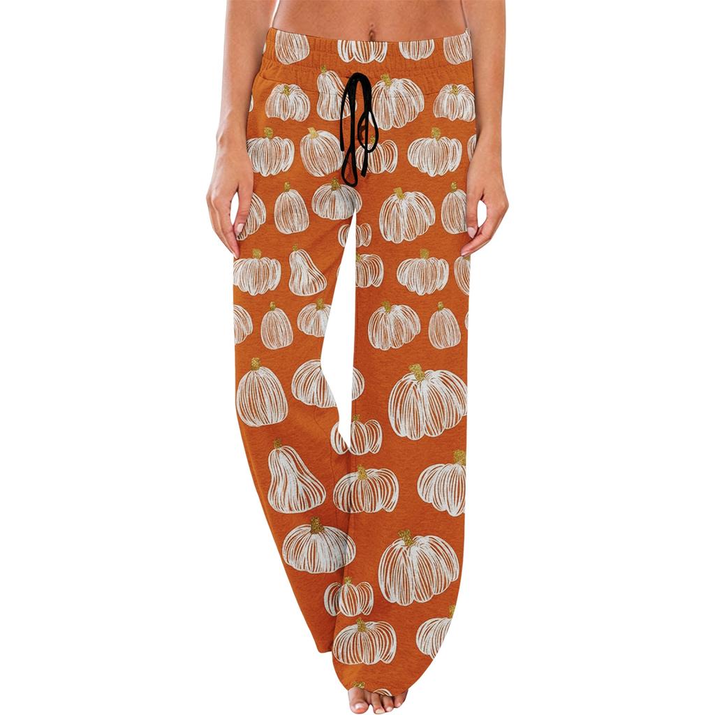 Women's Christmas Print Pajama Pants, Soft Casual Sweatpants for Holiday Lounging and Sleeping
