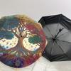 1pc Colorful Tree of Life Yin Yang Umbrella with Plastic Handle,Suitable for All Seasons Home Travel Outdoor UmbrellaDD273