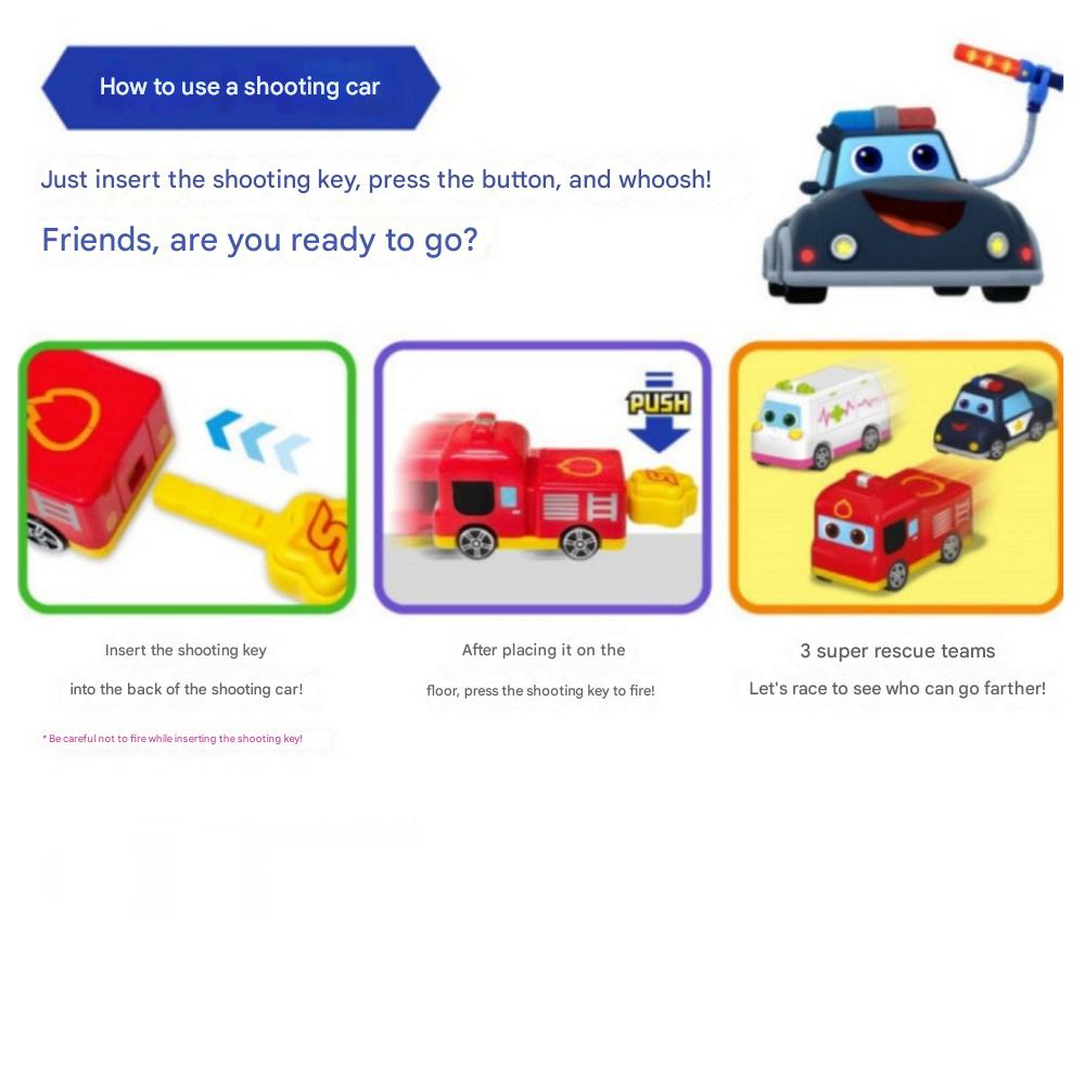 Pinkfong Super Rescue  Shooting Car 3-piece Set