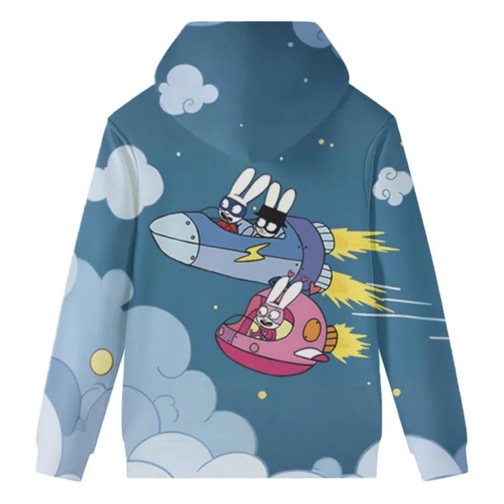 Simon Super Rabbit Children's 3D Print Hoodies Anime New Boys girls 3D TV Graphic Printing High Quality Comfortable 3D Printed Anime Sweatshirts