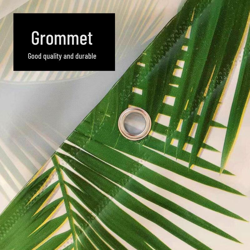 LIEI PEVA Waterproof Punch-Free Shower Curtain