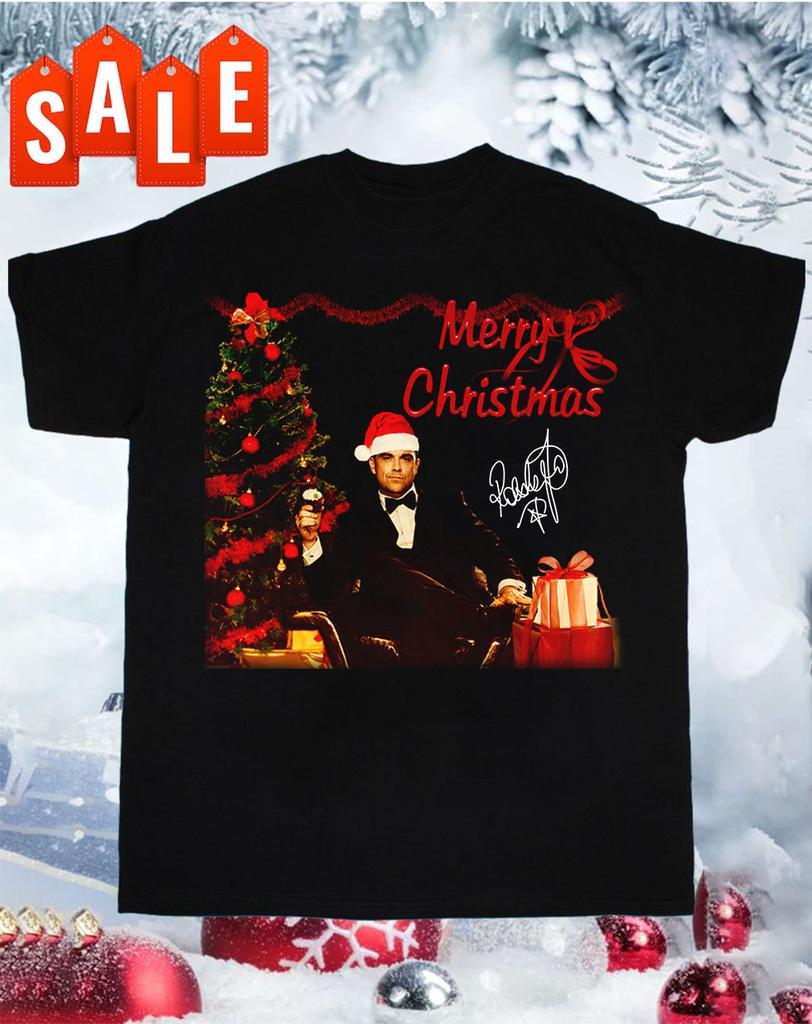 Robbie Williams Merry Christmas Signed Unisex T-Shirt All Size S To 5XL UU518