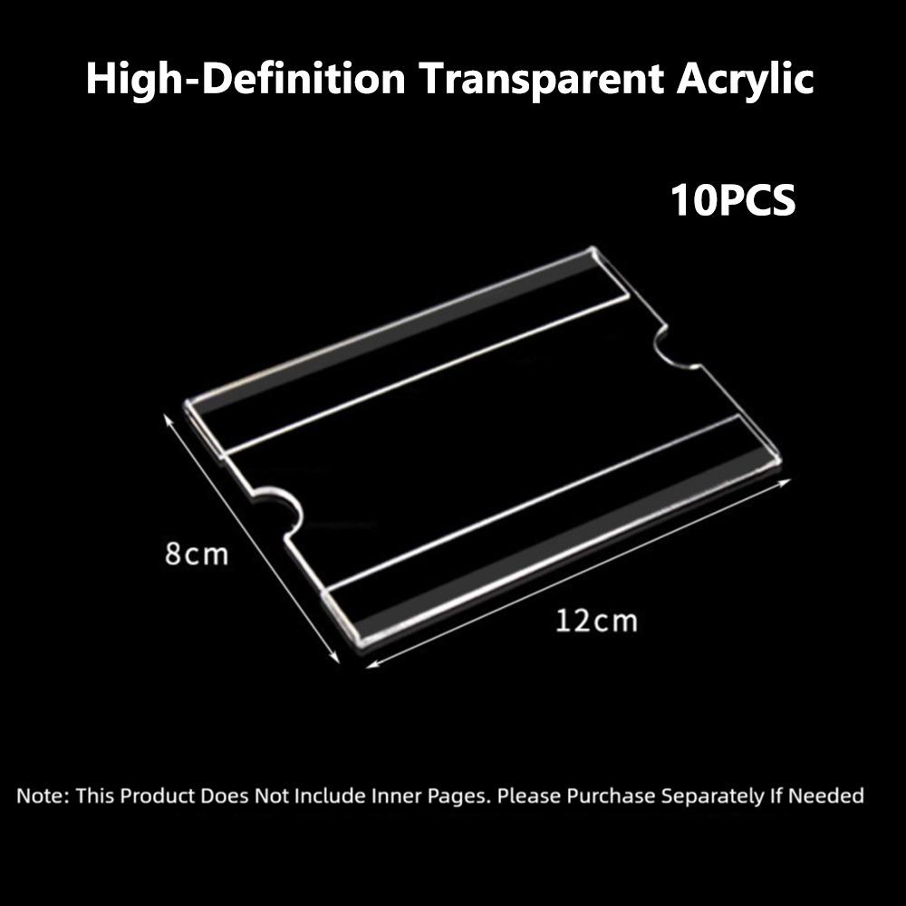 10PCS/Set New Acrylic Price Tag Holder Transparent Self Adhesive Label Sign Shelf Label Display Stand Office Use