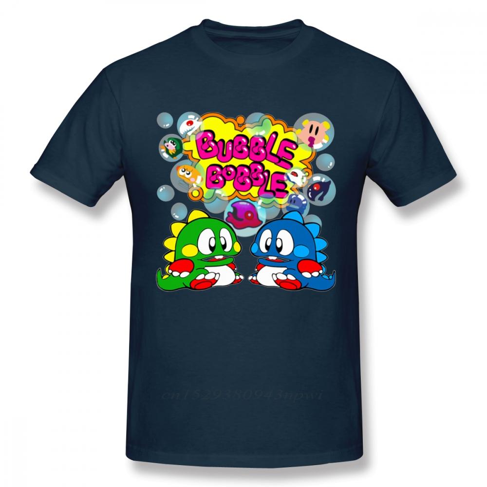 Bubble Bobble Retro  Console Game Tshirt Men New Custom Old School Game T Shirt Organic Cotton Plus Size Tee Camiseta