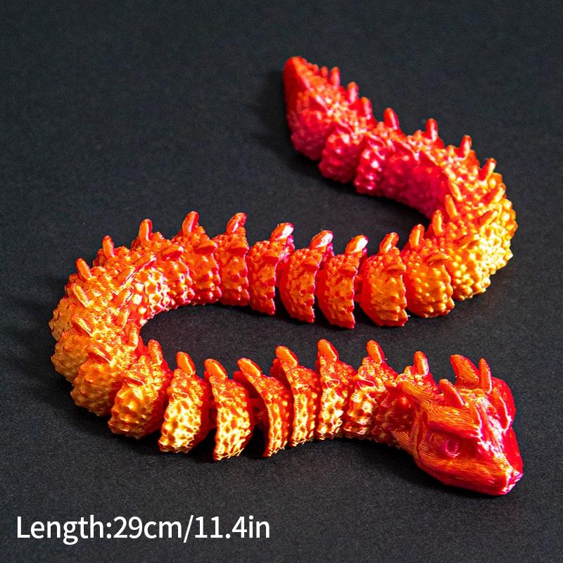 3D Printed Snake Dragon 3d Printed Figures New Year Decoration Traditional Table Ornament 3d Toys Gifts for New Year 2025