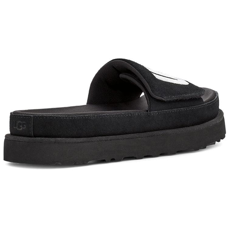 UGG Laton Slide Black Silver Slippers 'Black Silver' Women's 1110110-BSVR