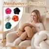 Handgeknüpftes Knotenkissen Dekoratives Weiches Plüschkissen für Wohnzimmer Schlafzimmer Sofa Stuhl Heimgebrauch Bequemes Stützendes Design