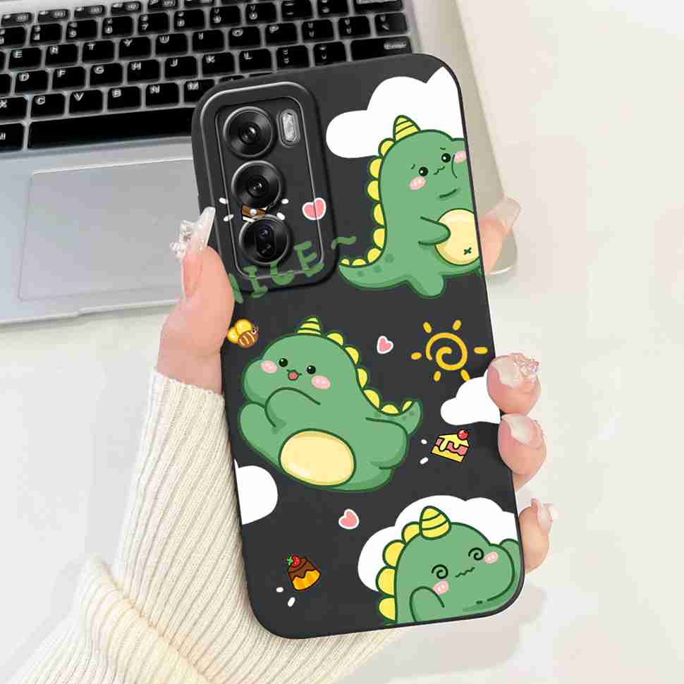 Silicone Case For Oppo Reno12 5G Colorful Small Cat Soft Cover For Oppo Reno 12 F 12F Reno12 FS 5G Protectors Cases Coque