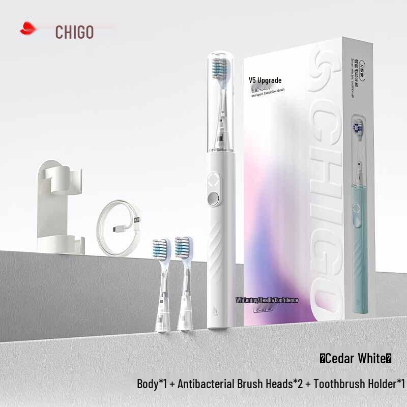 Chigo Sonic Electric Toothbrush with UV Sterilization and Travel Case CN plug (adapter included)