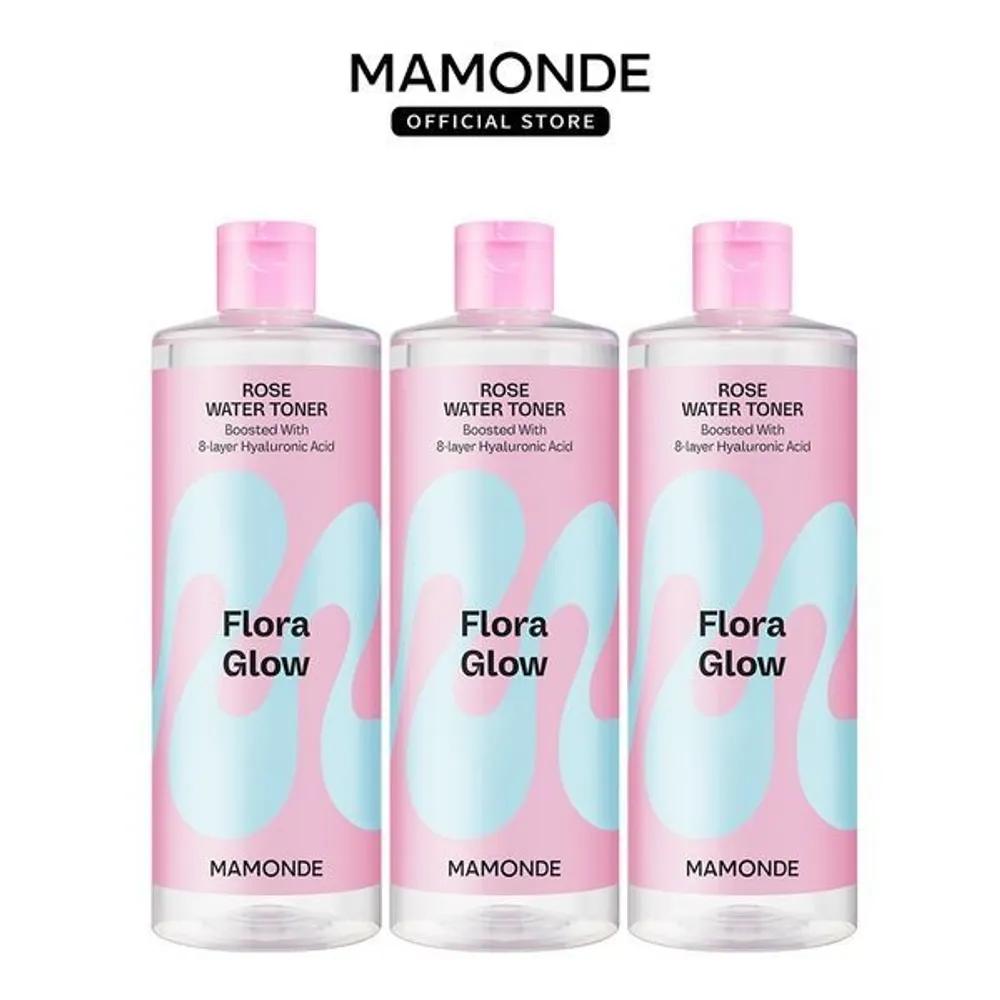 Тоник с розовой водой Flora Glow 500 мл (3 куска)