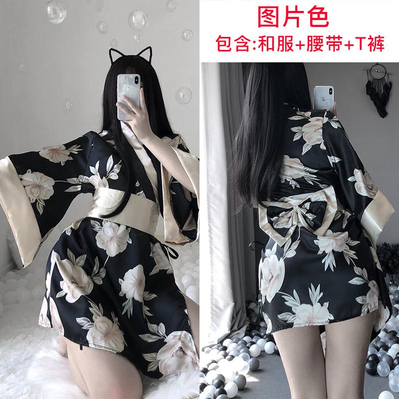 

Новое нижнее белье японский принт магнолия кимоно игровая форма соблазн average size магнолия