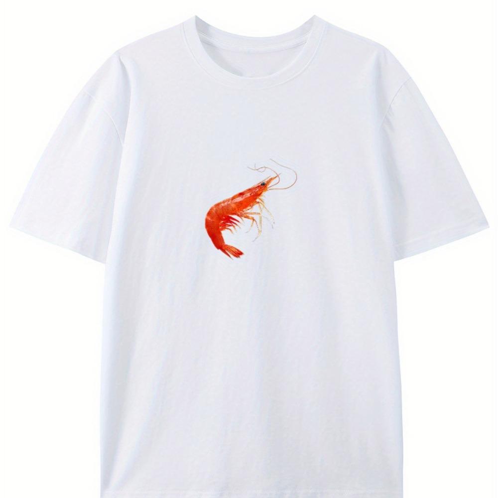 Damen Lustige Garnele Nun Das Ist Was Ich Tue T-Shirt Herren Oversized Tee Baumwolle Unisex Harajuku Kurzarm Top