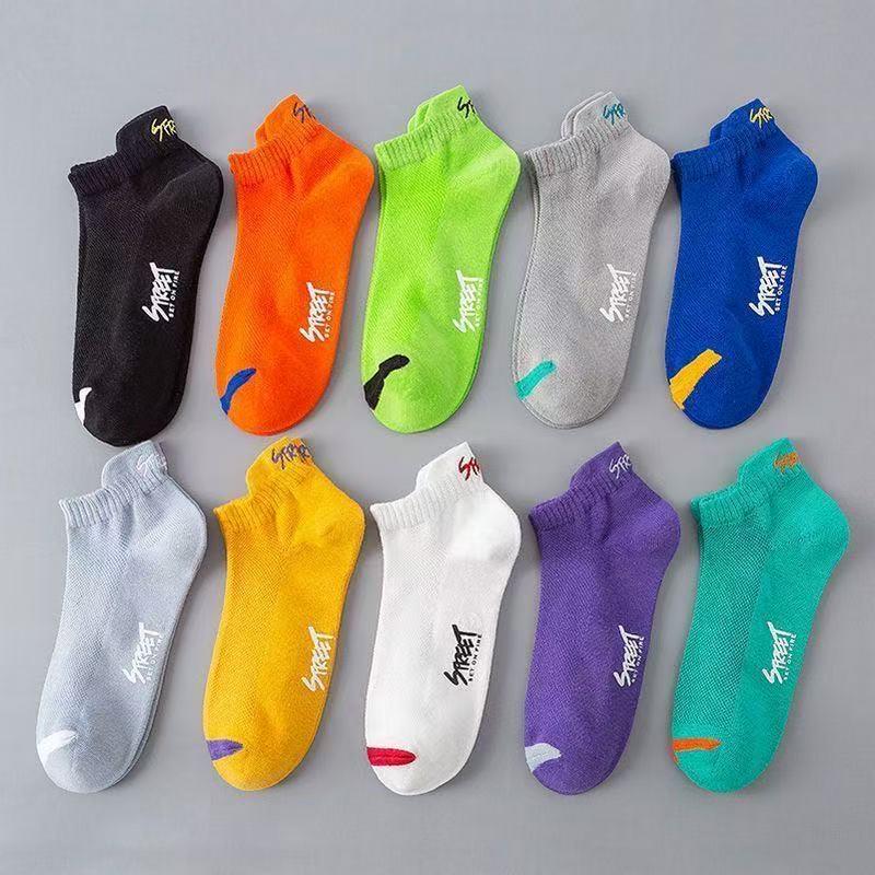 Men's Breathable Boat Socks - Spring/Summer Odor-Resistant, Sweat-Absorbent, Low-Cut Maple Leaf Design