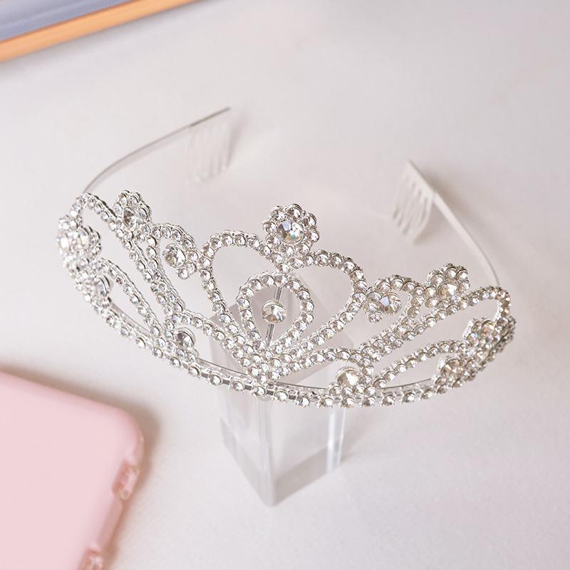 Bola Rei Rainha Coroa Barroca Coroa de Rainha Adorno de Cabeça Coroa de Cristal Festa Aniversário Rei