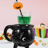 Halloween Mug Ceramic Cauldron Coffee Cup for Hot Drinks Water Soda Cocktails Perfect for Family Gathering Party Time