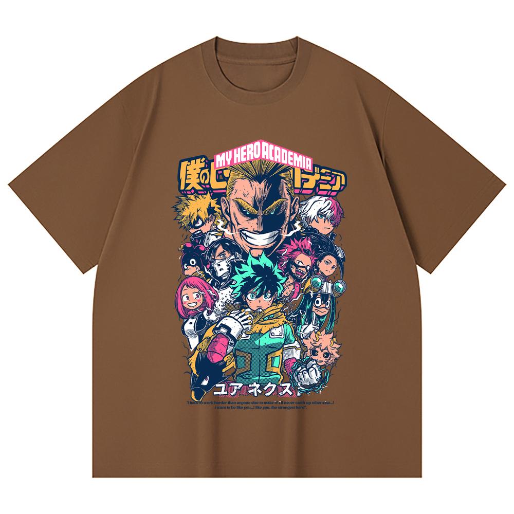 230 Gsm 100% Cotton My Hero Academia V6 Print Unisex Heavy Cotton T Shirt