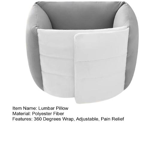 Sleeping Lumbar Support Pillow 360 Degrees Wrap Around Adjustable Lumbar Support Cushion Lower Back Sciatic Nerve Pain Relief Soft