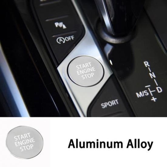 Silver Aluminum Alloy Car Engine Start Stop Button Cover Trim For BMW 3 G20 19+