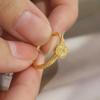 Douyin Xiaohongshu Sparkling Yellow Diamond Ring: Sweet & Noble Vine-Shaped Four-Claw Design