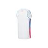 Li-Ning Wade Series Letter Print Colorblock Quick-Dry Round Neck Tank Top Men Tops White AAYT051-4