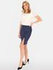 WOMEN' SUEDE SKIRT, ABOVE-KNEE LENGTH