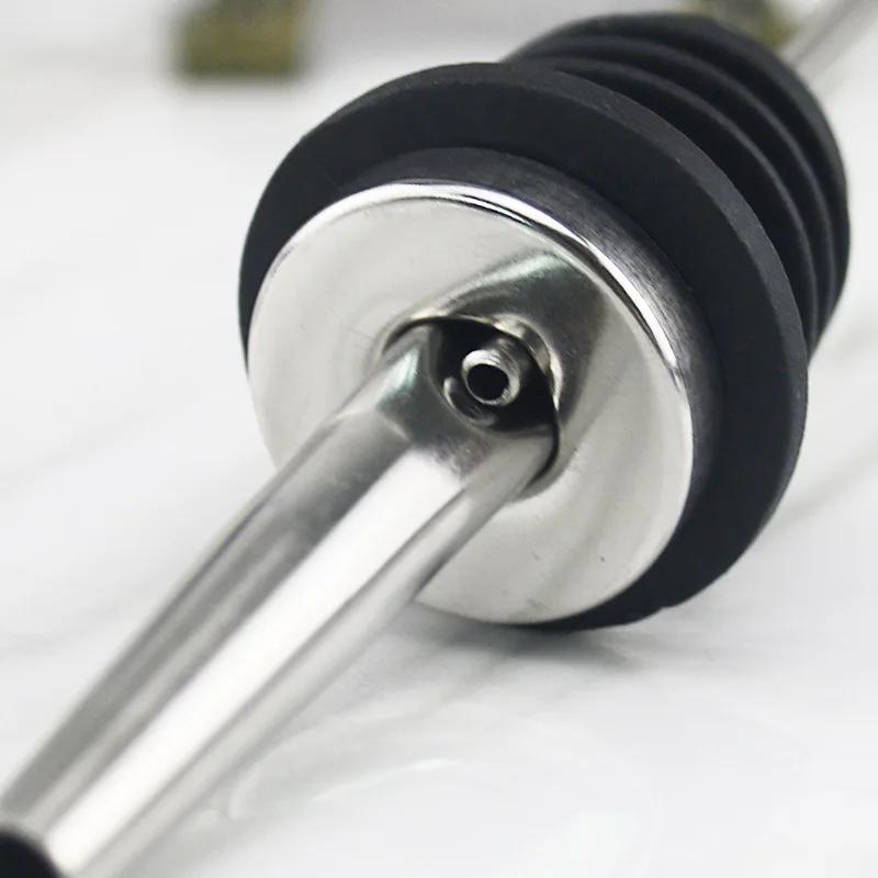 Stainless Steel Wine Olive Oil Pourer Dispenser Spout Glass Bottle Pourer Cap Spout Stopper Mouth Dispenser Bartender