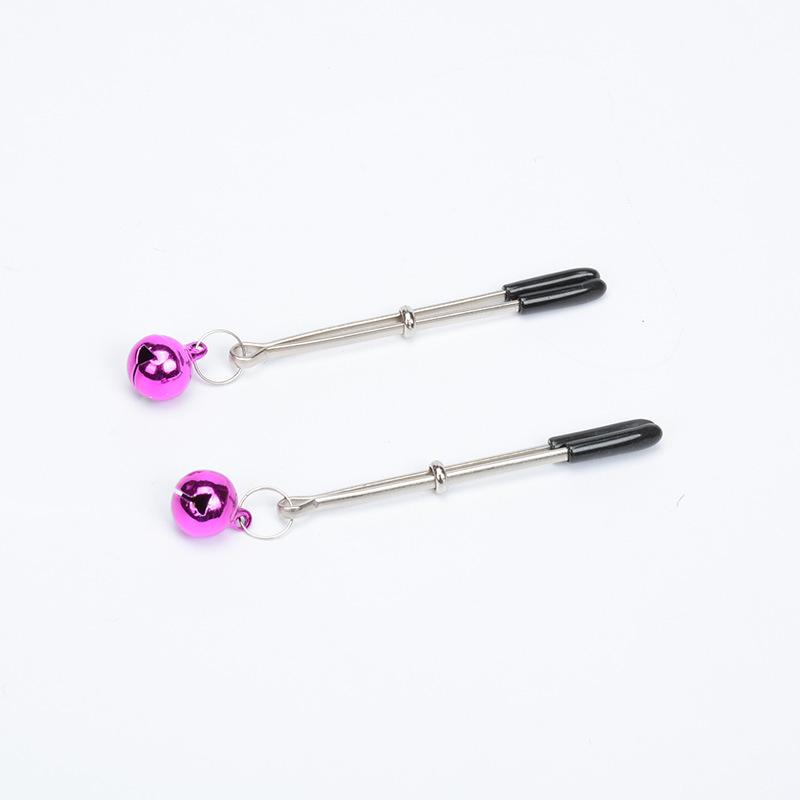 Needle Purple Bell Nipple Clamp 2 PCs Breast Funny Sexy Masturbation Toys Leather Supplies Self-Selling