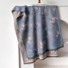 imitation cashmere maple leaf retro style advanced texture printing double-sided warm scarf shawl